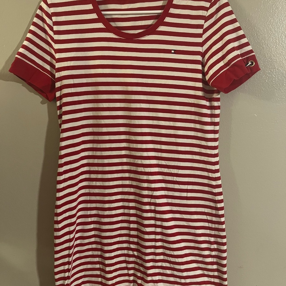 Tommy Hilfigir Red and White Striped dress Y2K